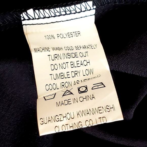 Women’s Black Animal Print Lace-cuff Bell Sleeve Sheath Dress Size XL - Picture 7 of 7